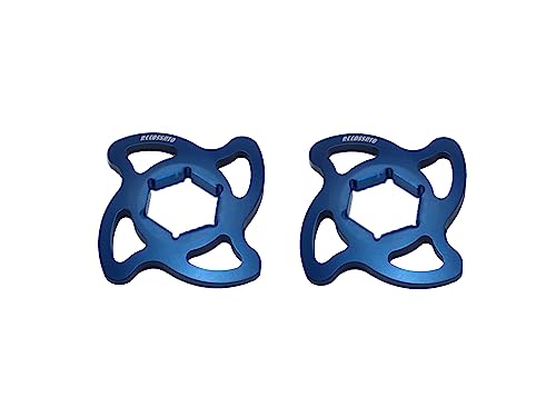 Par de férulas de ajuste de precarga Accossato azul con hexágono interno de 17 mm para Yamaha Tdm 900 desde 2002 hasta 2014 (CC 900)
