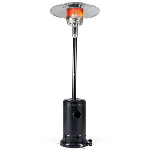 Tangkula 50,000 BTU Propane Patio Heater with Easy Ignition, Black