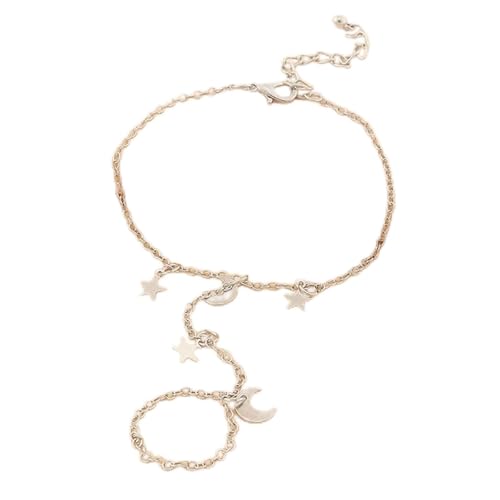 Bracelet punk en métal et bague en cristal, une idée cadeau originale pour filles et femmes