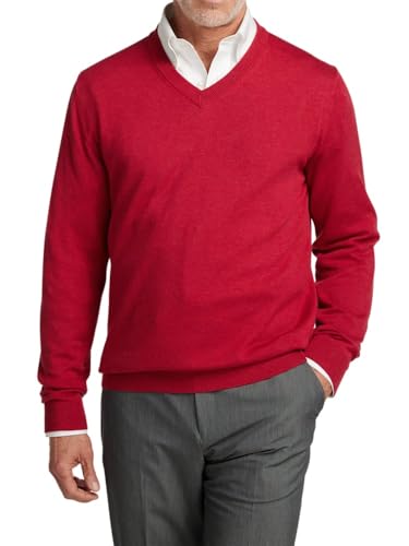 Paul Fredrick Men's Supima Cotton V-Neck Sweater2