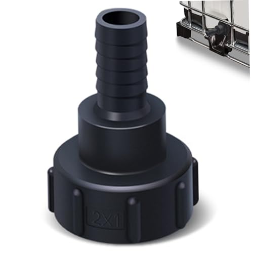 Adaptador de manguera de jardín, grifo de agua, accesorios de tanque de plástico resistente con anillo de sellado para manguera de 25 mm de diámetro interior, reemplazo del adaptador de jardín - Ki