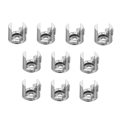 Angoily 10 Pcs Glass Clip Wall Mounted Mirror Heavy Duty Mirror Hangers Round Mirror Glass Door Bracket Mirror Holding Clips Mount Mirror Clamps Heavy Duty Metal Laminate Clamp Zinc Alloy