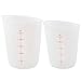 2 tazas de silicona para resina, taza medidora de 250/500 ml, escala precisa, tazas graduadas transparentes, tazas mezcladoras antiadherentes para moldes de fundición de resina artesanal