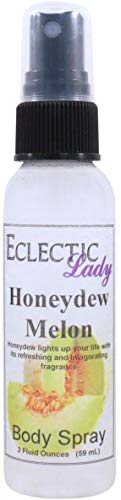 Eclectic Lady Honeydew Melon Body Spray, 2 ounces, Body Mist for Women with Clean, Light & Gentle Fragrance, Cologne with Soft, Subtle Aroma For Daily Use