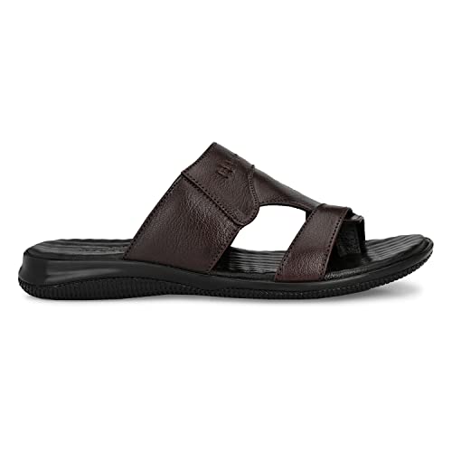 Image of Men's Genuine Leather Slippers | Thong Sandals For Men | Comfortable | Cushioned Insole | Durable | Handmade | All Occasion Slippers