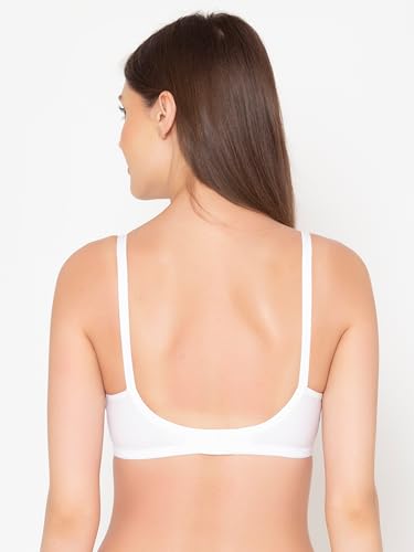 Image of Groversons Paris Beauty Women's Non-Padded Wire-Free Full Coverage Cotton Bra | Adjustable Straps | Hook & Eye Closure | Soft Everyday Bra
