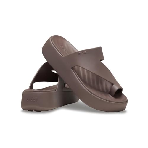 Image of Crocs Women's Getaway Toe Loop Platform Sandals, Truffle, 7