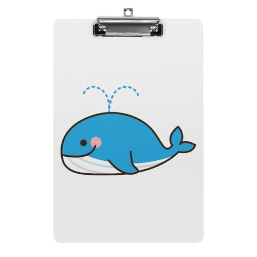 クリップボード A4 縦型 かわいい クジラ ファイルボード 壁掛け 画板 書きやすい お会計ボード て持ち運びやす 文書整理 文房具 会議パッド 事務用品 メモ 学校 家庭用バインダー