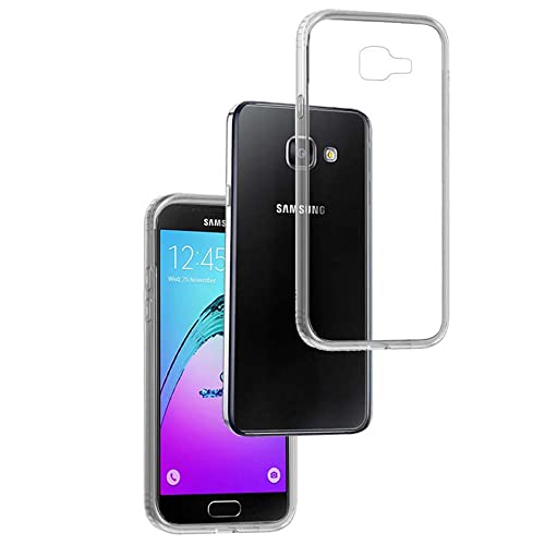 REY Funda Carcasa Gel Transparente para Samsung Galaxy A3 2016, Ultra Fina 0,33mm, Silicona TPU de Alta Resistencia y Flexibilidad