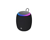 AT&T Essentials 15W Bluetooth Speaker Ultra Compact, IPX5 Waterproof, Bluetooth 5.3, 15-Hour Playtime, Travel Size, USB-C Charging – Mini Wireless Speaker, Ideal for Outdoor Use – Black