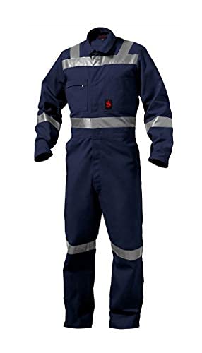 Surex Industrial Uniform, Work wear, Coverall, Boiler Suit with Reflective (Size XXL, Blue).