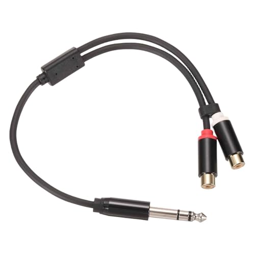 DMiotech 1/4 Auf RCA Kabel 0.65ft TRS Männlich Auf RCA Weiblich Stereo Audio Kabel 6.35mm Y Splitter Für Smartphones Lautsprecher HDTV Heimkino
