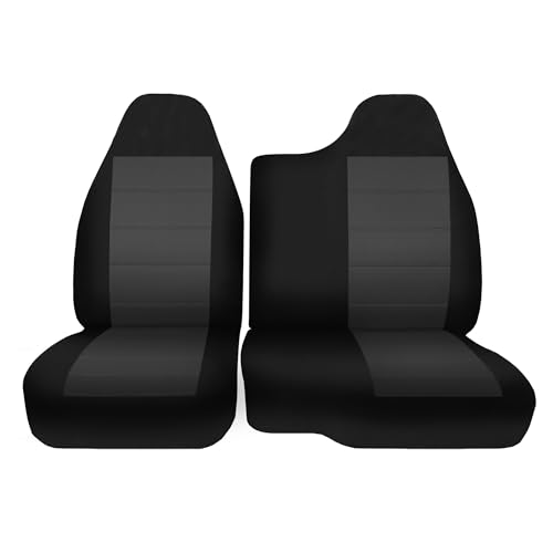 runfider Heavy-Duty Seat Covers Fit for Ford Ranger 1998 1999 2000 2001 2002 2003-60/40 Split Bench Highback Waterproof Oxford Cloth Protectors Anti-Slip Installation Kit for Trucks & Pickups-Black