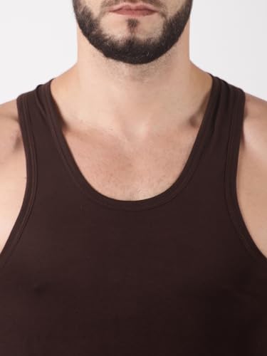 Image of Dollar Lehar Men Combed Cotton Round Neck Vest -Colour May Vary