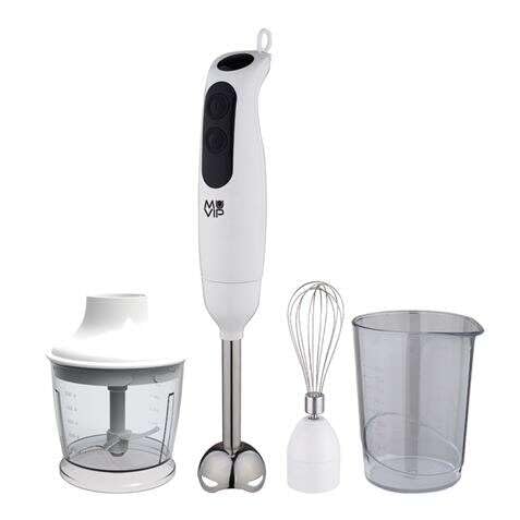 Batidora de Mano 500W + Accesorios - 2 Velocidades - Cuchilla de Acero Inoxidable - Termostato de Seguridad