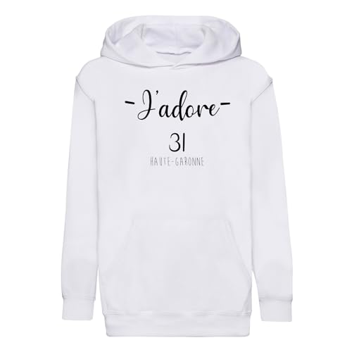 Sweat à capuche enfant J'adore 31 Haute-Garonne en coton