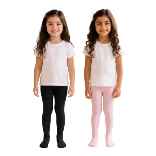 Image of THE LITTLE LOOKERS Baby Tights Thick Toddler Baby Girl Seamless Knit Leggings Thick Solid Cotton Stockings Footed Pants Pantyhose for Years Baby