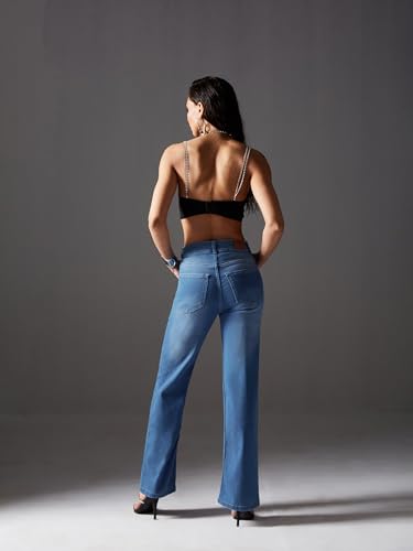 Image of Miss Chase Women's Skinny High Rise Cropped Stretchable Denim Jeans