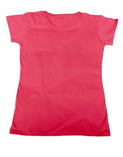 Image of indi weaves Girls Pure Cotton Chest Printed Half Sleeves Round Neck T-Shirts (Pack of 4)