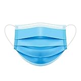 VOS Blue Disposable Face Mask – 100 Pcs, 3-Ply Mask with Effective Filtration & Protection, Breathab