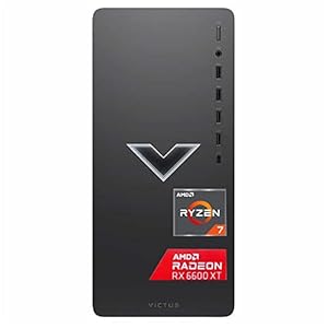 HP 2022 Newest Victus Gaming Desktop, AMD Ryzen 7 5700G Processor(8-core), 64GB DDR4, 2TB SSD, 2TB HDD, AMD Radeon RX 6600XT Graphics, 500W Power Supply, Windows 11 Home, Bundle with JAWFOAL