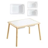 Xoxomeg Children's Sensory Table, Activity Table with Storage Box for Play, Learning, Art, and Dining, Equipped with 3 Spacious Storage Boxes, Ideal Boys and Girls