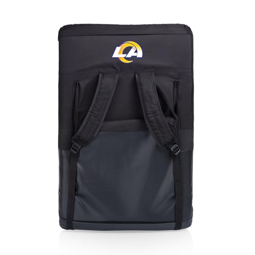 Image of PICNIC TIME Black Los Angeles Rams Ventura Seat Portable Recliner Chair