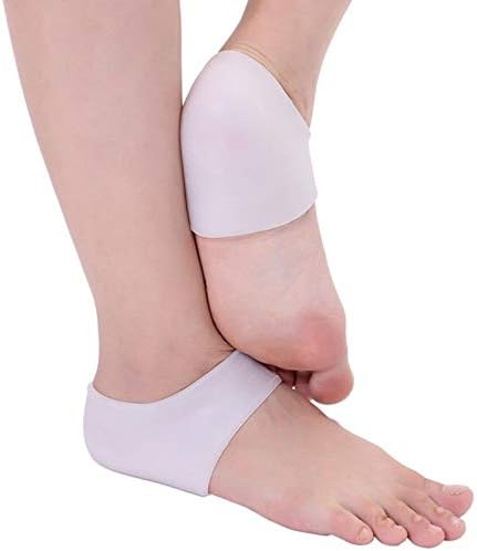 Silicone Gel Heel Protector 1 Pair Heel Socks Soft Heel Sleeves Socks for Cracked Feet Cushion Plantar Fasciitis Foot Spurs Cracked Heel Cushioning Protection for Men Women