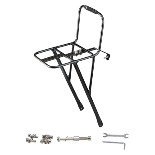 Bike Front Rack - Soporte para bicicleta de montaña con mango directo, estantería de cesta para cruiser Dirt Cycling, conducción diaria y conducción de larga distancia 5,12 x 6,5 x 15,94 pulgadas