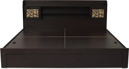 Image of Spacewood Mayflower King Bed | King Size (78 X 72) Engineered Wood Bed with Box Storage| 3 Year Warranty | Modern Design | Vermount