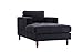 Divano Roma Furniture Middle Century Modern Velvet Fabric Living Room Chaise Lounge (Black)