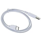 yanw White Power Sync Data Charger USB Cable Cord for Nabi Fuhu XD JR Kid HD Tablet