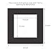 Frametory, 12x12 Photo Mat with White Core Bevel Edge 7.5x7.5 Openings, Acid Free Framing Matte for 8x8 Pictures, 4-ply Thick Black Paper Mats Pack of 10