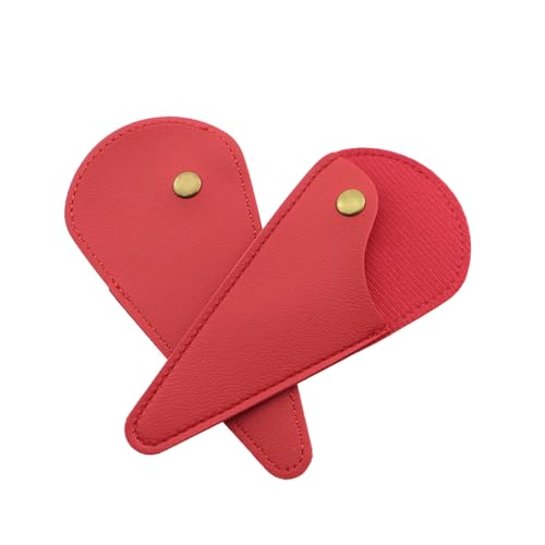 ZQIY Lot de 2 étuis de protection en cuir pour ciseaux de broderie, petits ciseaux rouges
