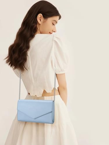 Image of GM LIKKIE Clutch Purses for Women, Evening Crossbody Envelope Handbags | GM LIKKIE Small Faux Leather Shoulder Bag for party, wedding, cocktail and formal date night occasions
