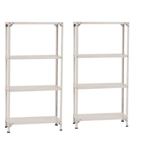 Pack 2 Estanterías Modulares, Fabricadas En Acero Color Blanco, 4 Baldas Capacidad De Carga Máxima 200kg. 150cm X 75cm X 30cm. Ideal Para Garaj Pack 2 Estanterías Modulares, Fabricadas En Acero Color Blanco, 4 Baldas Capacidad De Carga Máxima 200kg. 150cm X 75cm X 30cm. Ideal Para Garaj