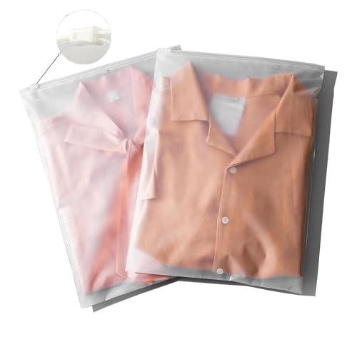 RUIQINGSANY 40 bolsas reutilizables de plástico transparente, 40 x 50 bolsas con cremallera, para ropa, zapatos, cosméticos