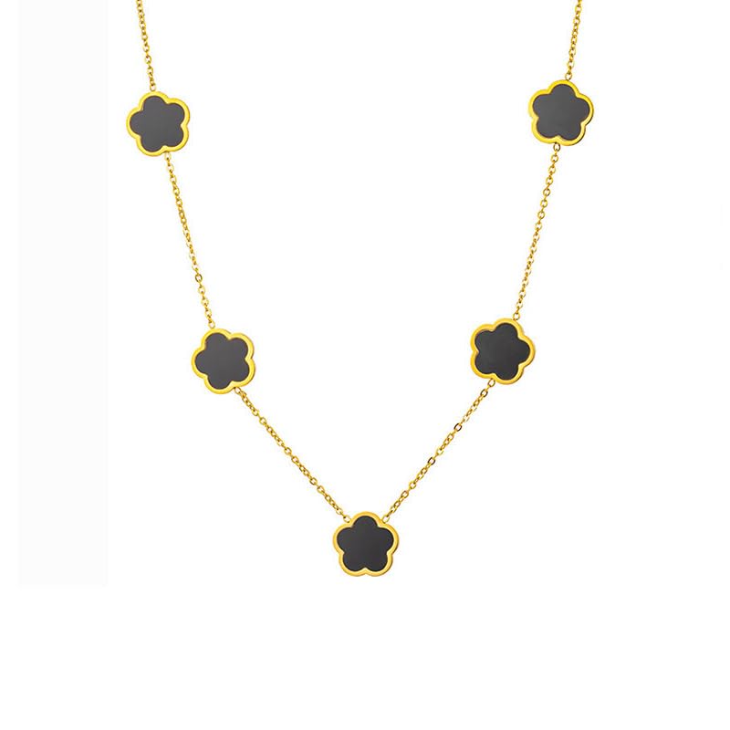 18K Gold Plated Four Leaf Clover Necklace For Women Four Leaf Clover Necklace Flower Lucky Pendant Dainty Jewelry