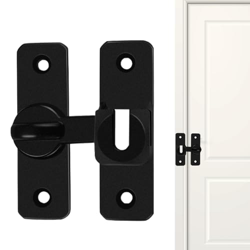 Gate Latch – 7,5 x 2,3 x 5 cm Heavy Duty Bar Door Lock | Dispositivo de seguridad para seguridad del hogar | Cerradura de seguridad para persianas, cobertizos, habitaciones, armarios de ventana