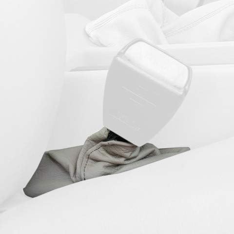 RedlineGoods Seatbelt Covers Compatible with BMW 5-Series 1988-95. Tailor Made - not Universal. Genuine top-Grade Italian Latte Leather with Black Thread