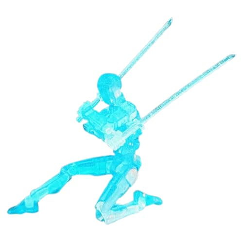 NOPKESV Action Figure 1 pièces Figurines d'action Multi-Articulations Robot mobile articulée poseable avec multiples imprimées en 3D Montage complétée brille la nuit