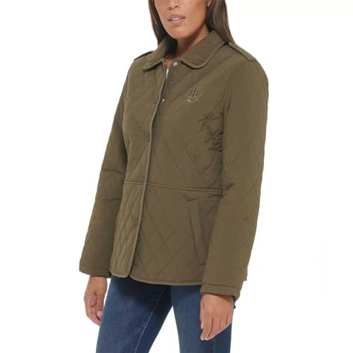 Tommy Hilfiger Ladies' Quilted Jacket, Beige (US, Alpha, X-Large, Regular, Regular, Green)2