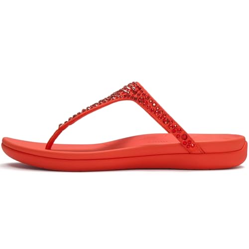 FitFlop Women's SOLAY Mixed-Crystal Toe-Post Sandals - Lightweight Summer Flip