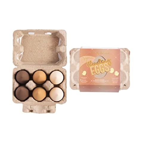 Beauty Bakerie Blending Egg Beauty Sponge Cosmetic Face Make up Blender Sponge Applicator for Powder, Liquid, Foundation, Concealer and Blending, Latex Free 6 Pack Set, Organic Brown Cover
