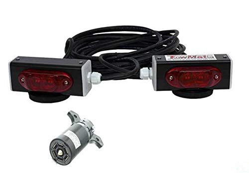 Nice! DLR-TB3-7RV TowMate Wired LED Magnetic Tow Lights (with 7 Way RV Plug) for Towing, Wrecker, Trailer, ROLLBACK, Tow Truck & More!