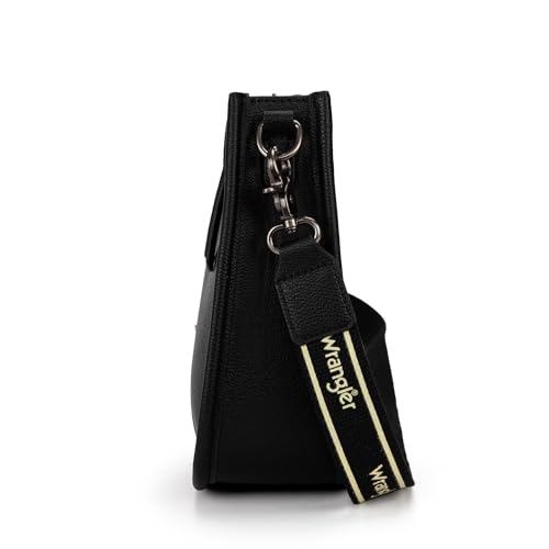 Image of Wrangler Small Crossbody Bag for Women, Mini Shoulder Purse with Adjustable Strap, Vegan Leather Phone Purse