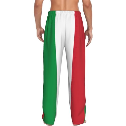Italian Flag Print Lightweight Casual Pajamas,Pajamas With Pockets,Soft And Comfortable Long Pajamas3