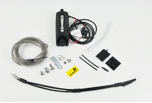 Scottoiler xSystem 3.0+ Elektronischer Kettenöler mit Bluetooth-App-Steuerung inkl. All Climate Biologisch abbaubares Scottoil Grün