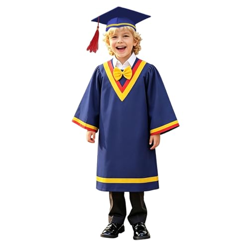 Image of Kindergarten 2025 Graduation Cap and Gown Tassel Sets with Charm 2PCS Graduations Stoles for Kids Grad Party Clothes
