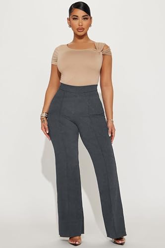 Image of Fashion Plus PlointTrandy Textured Trousers for Women | Women Loose Fit Trousers | Women's High-Waisted Pant | Women Trousers Pants | Korean